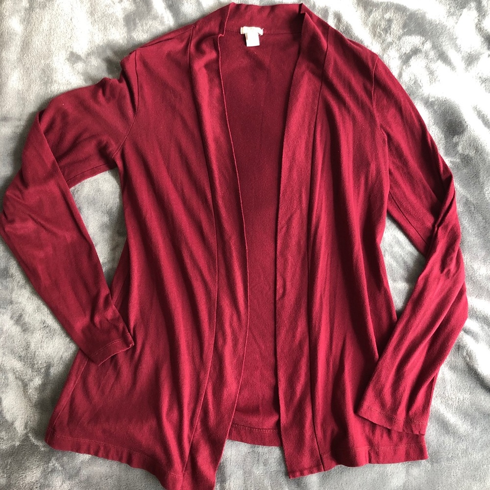 Dark Red J. Crew Cardigan